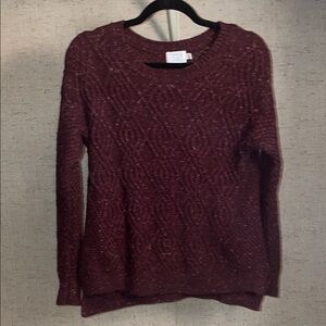 Time and Tru Maroon Crew Neck Sweater